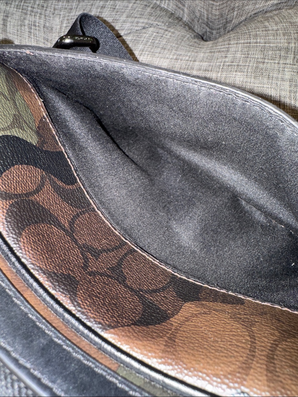 Coach Bag Graham Signature Camo Camouflage Black Crossbody - Picture 9 of 17